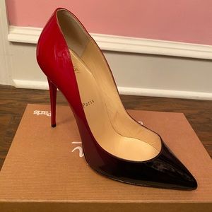 Christian Louboutin Pigalle 100 Patent Red Black